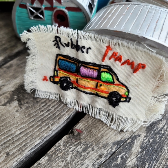 Rubber Tramp Embroidery Original Art Patch - Picture 3 of 3